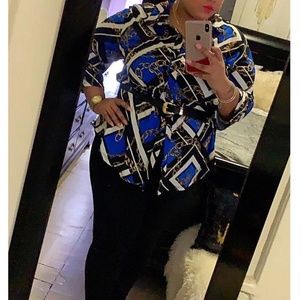 Blue Plus Size Top